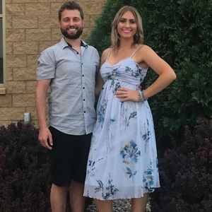 Women’s floral midi length dress